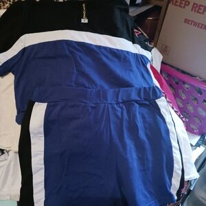 TRUE ROCK Blue and Black Athletic Shorts Size Small